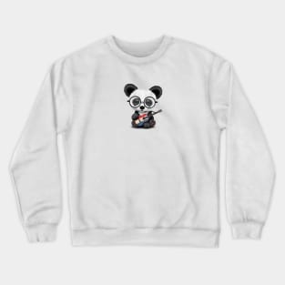 Baby Panda Playing Dutch Flag Guitar Crewneck Sweatshirt